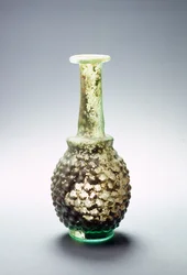 Glass Grape Flask, Roman, Probably Made in Syria or Palestine, 3rd Century AD